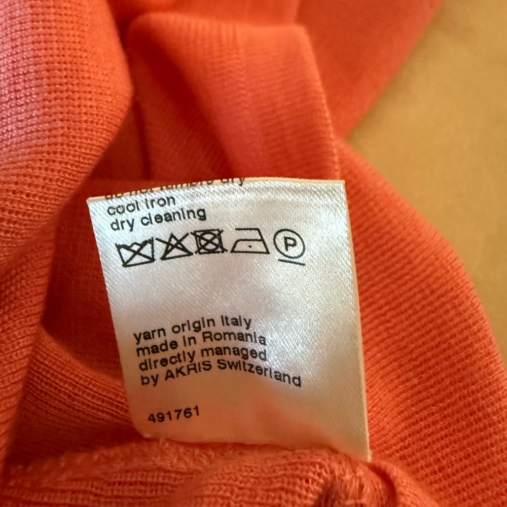 Akris Coral Pink Crew Neck Sweater - Picture 6 of 6